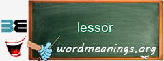 WordMeaning blackboard for lessor